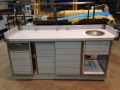 Neutral counter with drawer, doors and hand wash bowl 1