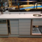 Neutral Counter with Drawer, Doors and Hand Wash Bowl #1